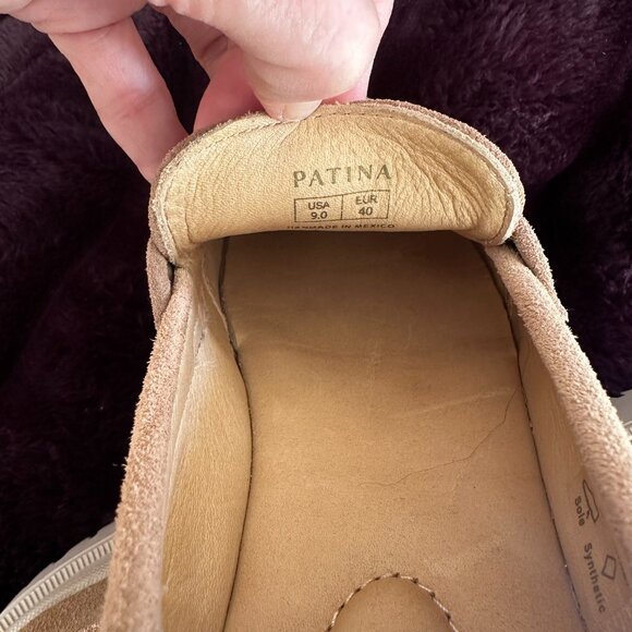 Patina Zoe Chunky (Portland Leather) Tan Suede Platform Lug Sole Loafer. Size 9 - Picture 7 of 7